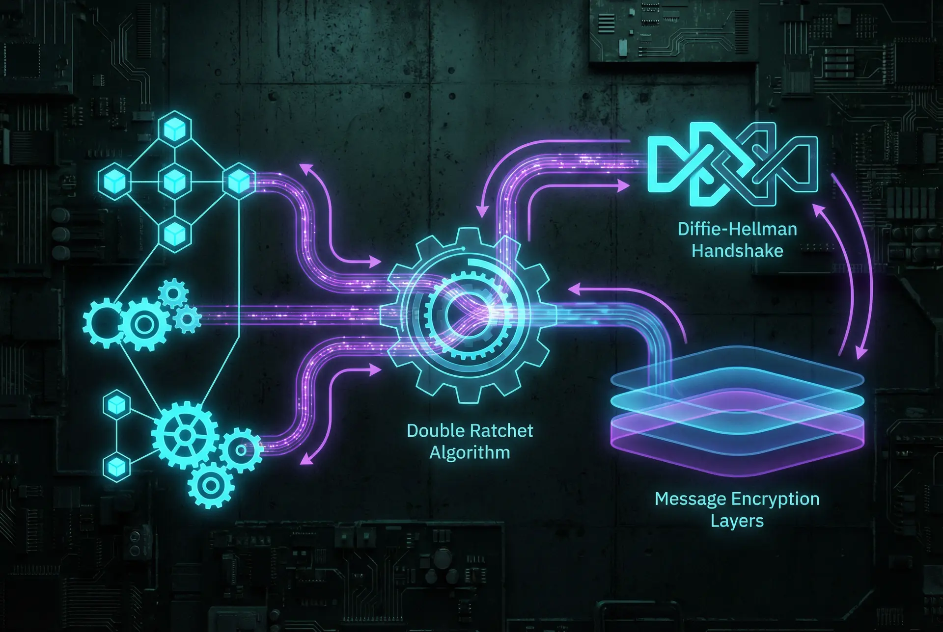 Signal协议加密原理图 - 51短视频 | 双棘轮算法